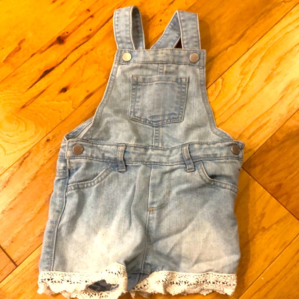 Children’s Place 3T light denim overalls shorts